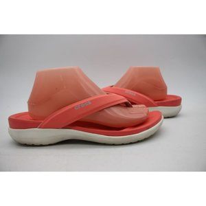 CROCS Coral & White Women's Sandals sz 10W